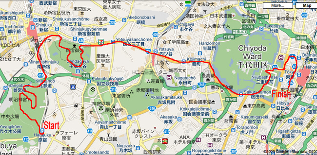 harajuku tokyo photowalk map